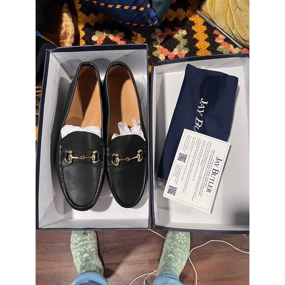 Jay Butler Millbank Bit Loafer Black Leather with Silver Tone Bit 11.5 New main image 5